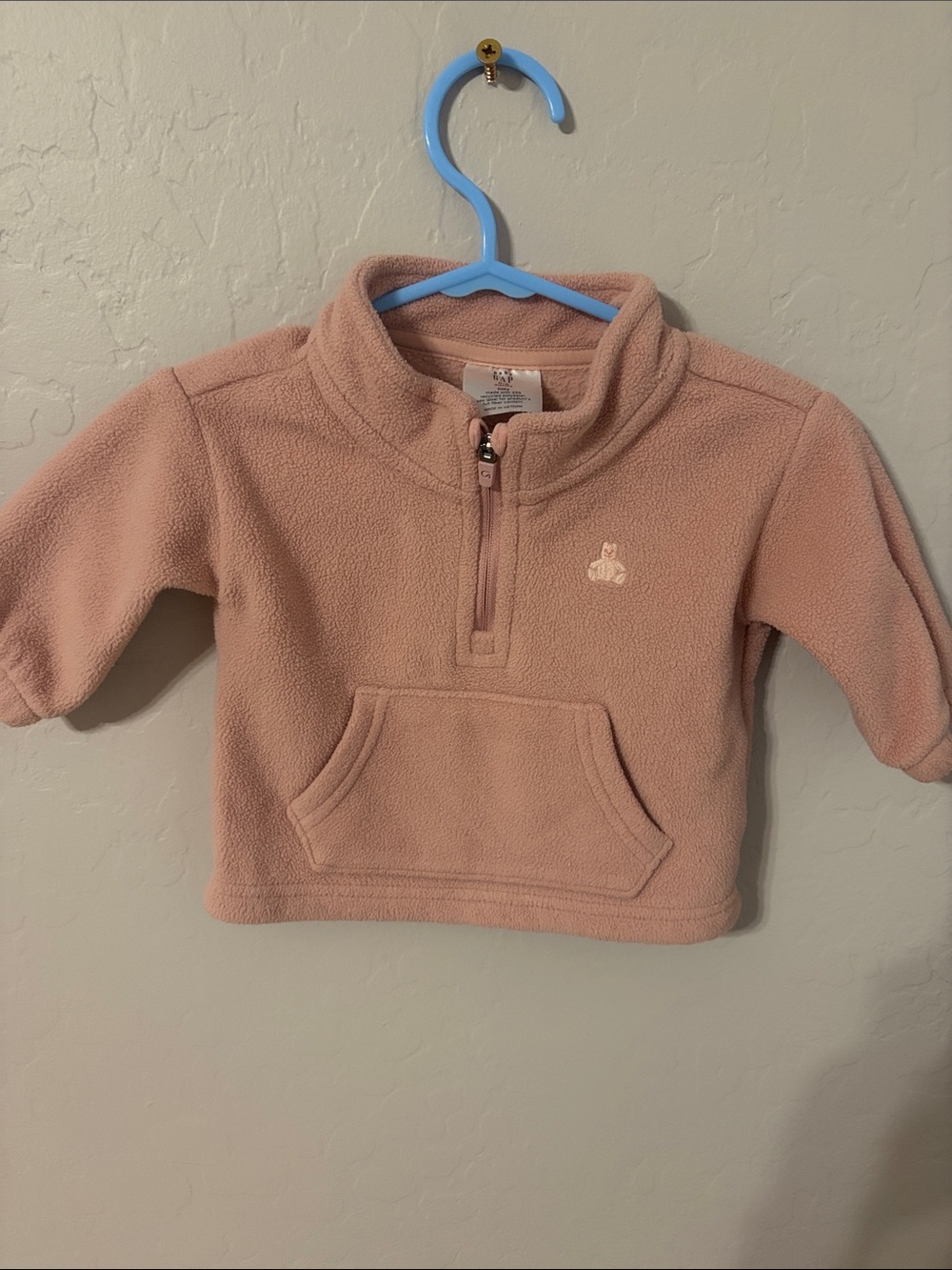 baby gap Dusty Pink Fleece Half-Zip Pullover